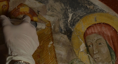 I lavori di restauro della Cripta